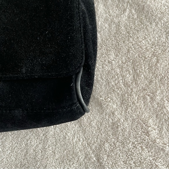 PALOMA PICASSO // suede crossbody black boho crossbody bag - Picture 3 of 8